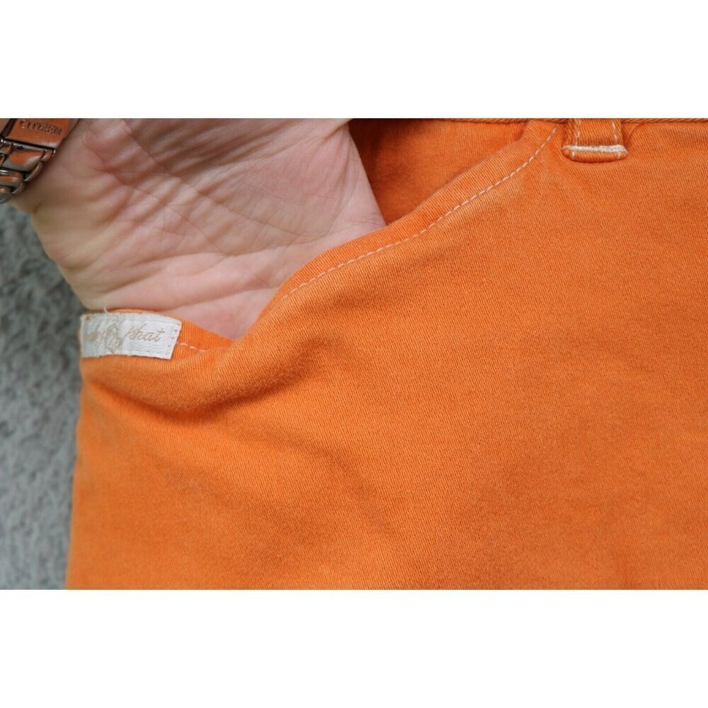 Baby Phat Orange Denim Skirt-Size 20-Pockets-Vintage-Y2K-Logo - Picture 6 of 14